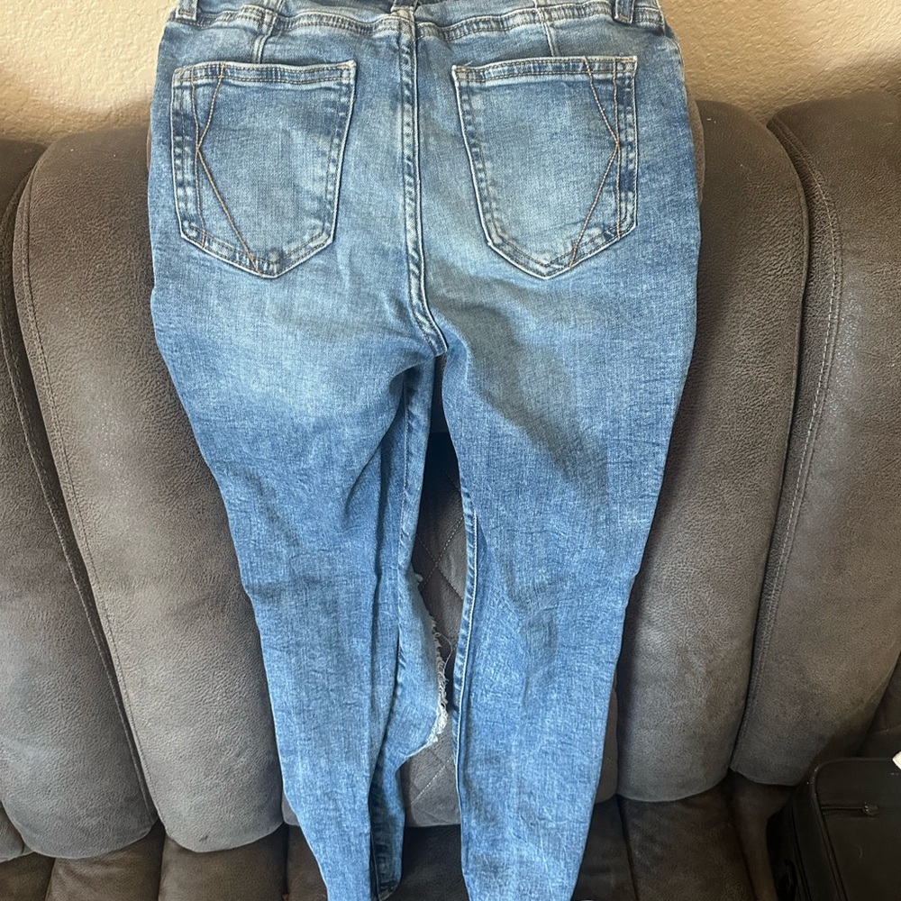 Kendall & Kylie Blue Skinny Jeans with Distressed Details